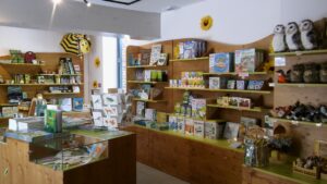image de la boutique du moulin de la biodiversité avec des jeux